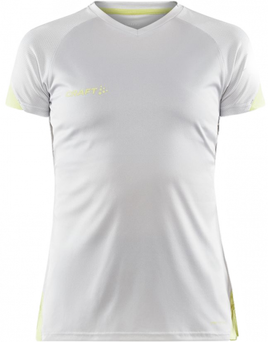 Craft - Pro Control Impact Tee Women - ASH/Giallo - Wit & giallo